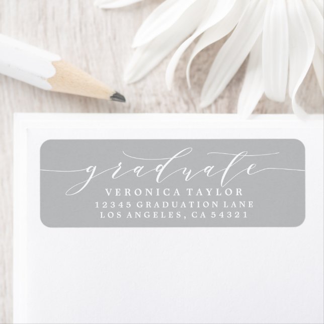 SIMPLE MINIMALIST CALLIGRAPHY RETURN ADDRESS LABEL (Insitu)