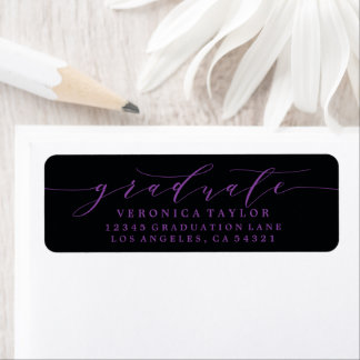 SIMPLE MINIMALIST CALLIGRAPHY RETURN ADDRESS LABEL