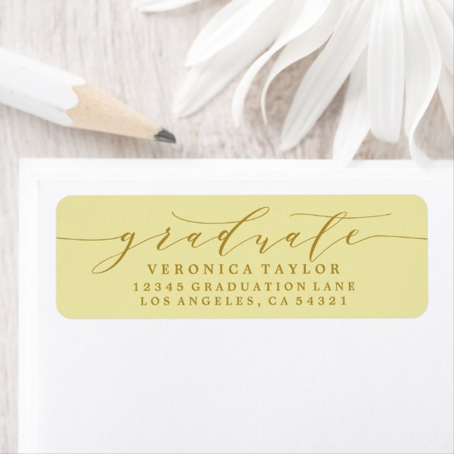 SIMPLE MINIMALIST CALLIGRAPHY RETURN ADDRESS LABEL (Insitu)