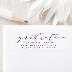 SIMPLE MINIMALIST CALLIGRAPHY RETURN ADDRESS LABEL