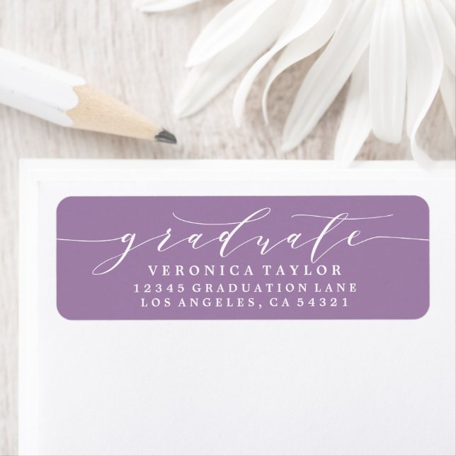 SIMPLE MINIMALIST CALLIGRAPHY RETURN ADDRESS LABEL (Insitu)