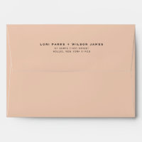 Simple Minimalist Champagne Printed Return Address