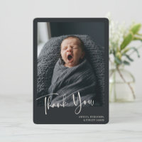 Simple Minimalist Charcoal Black Newborn Photo