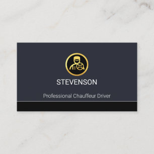 Simple Minimalist Chauffeur Service Business Card