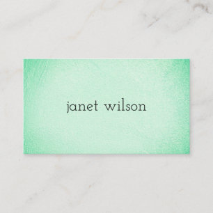 simple minimalist chic green texture business card