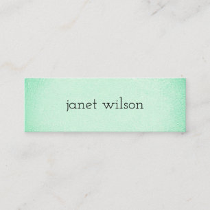 simple minimalist chic green texture mini business card