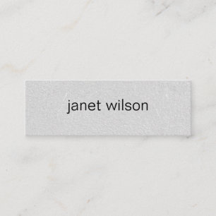 simple minimalist chic grey texture mini business card