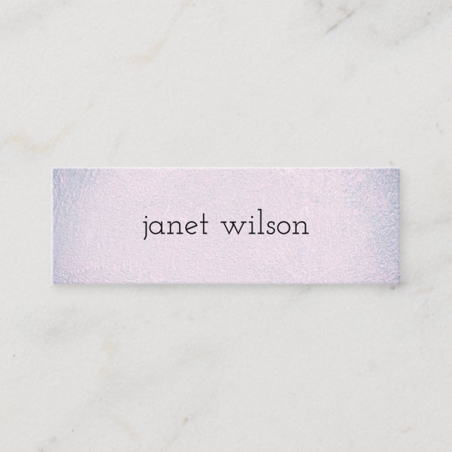 simple minimalist chic texture mini business card (Front)