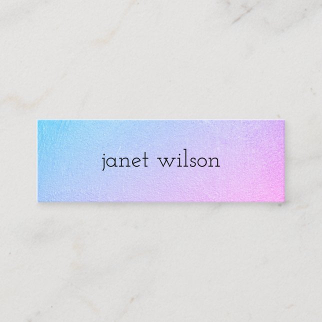 simple minimalist chic texture mini business card (Front)