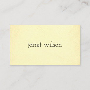 simple minimalist chic yellow texture business card