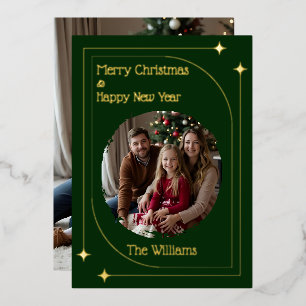 Simple Minimalist Christmas Card Template Holiday
