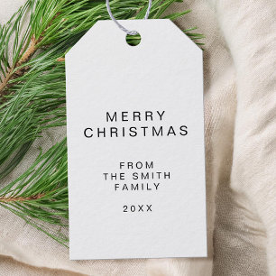 Simple Minimalist Christmas Gift Tags