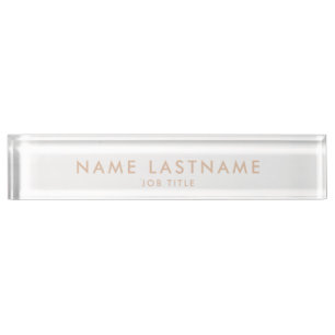 Simple Minimalist Classic Modern Personalised Nameplate