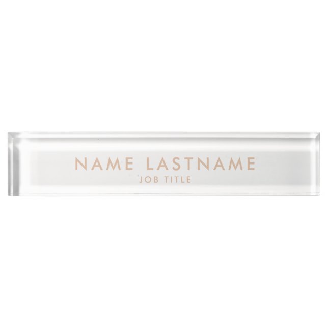 Simple Minimalist Classic Modern Personalised Nameplate (Front)