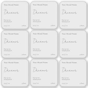 Simple Minimalist Clear Candle Square Sticker