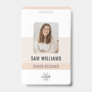 Simple Minimalist Company Employee Staff ID Badge