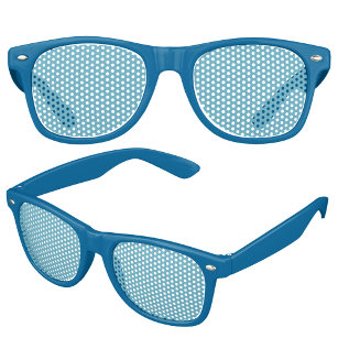 Simple Minimalist Cool Teal Blue Photo Art Retro Retro Sunglasses