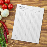 Simple Minimalist Culinary Mushroom Recipe Notepad<br><div class="desc">A simple minimalist notepad with a mushroom for recipe organisation.</div>