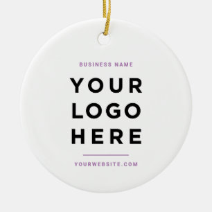 Simple Minimalist   Custom Business Logo Ceramic Tree Decoration