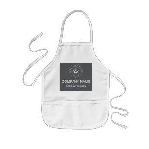 Simple Minimalist Custom Business Logo Name Kids Apron