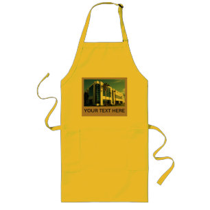 Simple Minimalist Custom Business Logo Name Long Apron