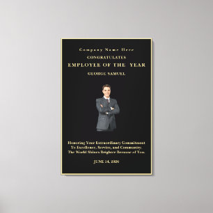 Simple Minimalist Custom Image Black White Canvas Print