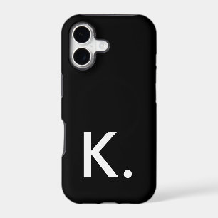 Simple minimalist custom initial black white