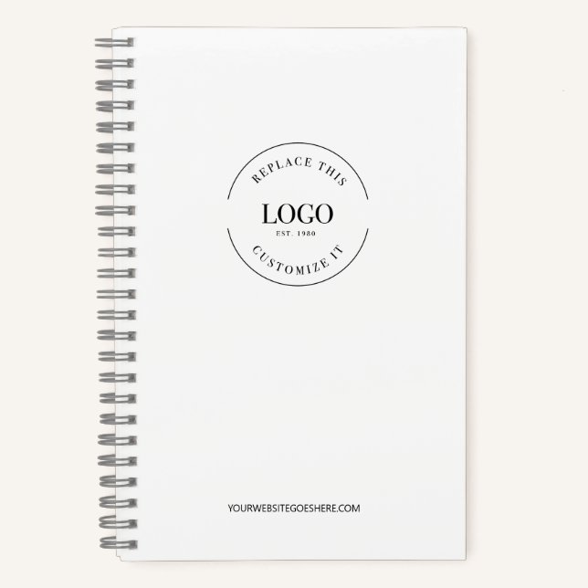 Simple Minimalist Custom Logo Branded journal (Front)