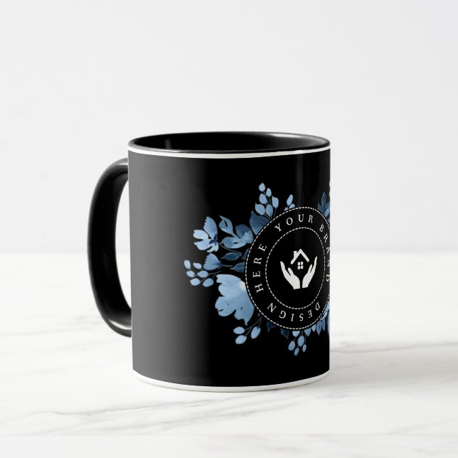 Simple Minimalist Custom Logo Promotional Mug (Front Left)
