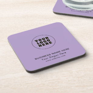 Simple Minimalist Custom Logo & Text Coaster