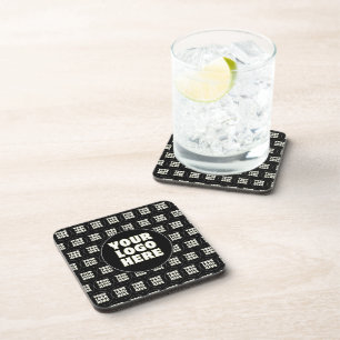 Simple Minimalist Custom Logo & Text Coaster