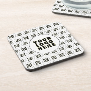 Simple Minimalist Custom Logo & Text Coaster