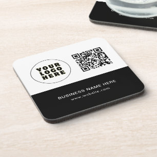 Simple Minimalist Custom Logo & Text Coaster