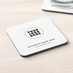 Simple Minimalist Custom Logo & Text Coaster