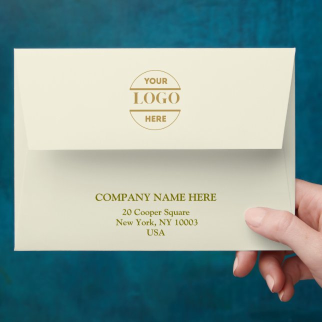 Simple Minimalist Custom Logo & Text   Envelope (Hand)