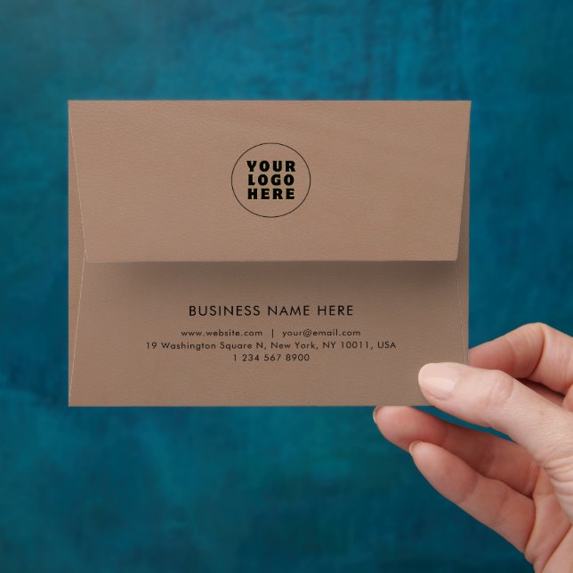 Simple Minimalist Custom Logo & Text   Envelope (Hand)