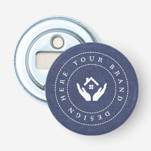 Simple Minimalist Custom Logo & Text Promotional Bottle Opener