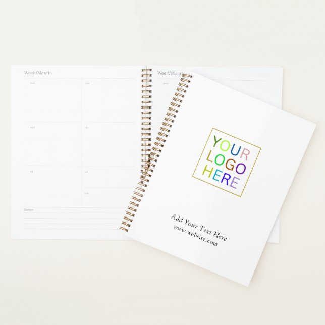 Simple Minimalist Custom Logo & Text Promotional Planner (Display)