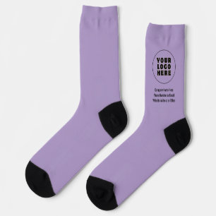 Simple Minimalist Custom Logo & Text   Socks