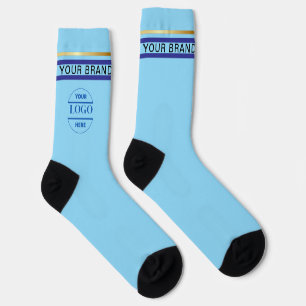 Simple Minimalist Custom Logo & Text Socks
