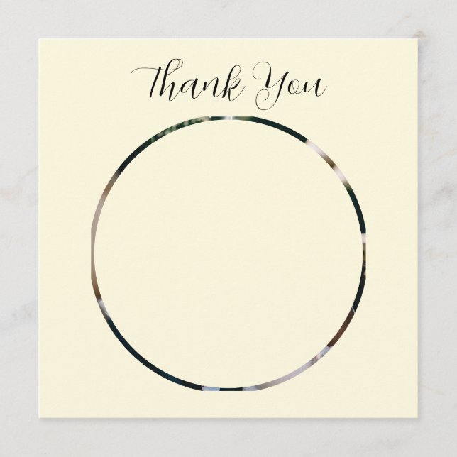 Simple Minimalist Custom Photo Wedding Thank You Card (Front)