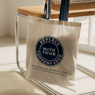 Simple Minimalist Custom Promotional Business Logo Tote Bag