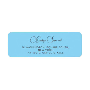 Simple Minimalist Custom Return Address Labels