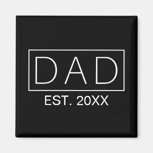 Simple Minimalist Dad Typography Magnet