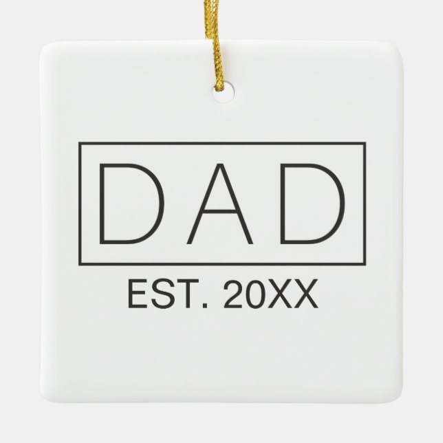 Simple Minimalist Dad Typography | Ornament (Front)