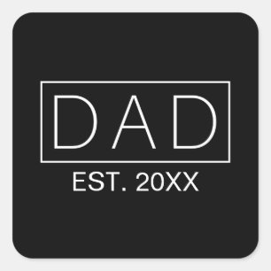 Simple Minimalist Dad Typography   Sticker