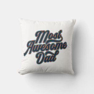 Simple Minimalist Dad Typography Throw Pillow