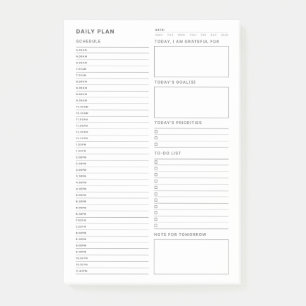 Simple Minimalist Daily To Do List Post-it Notes
