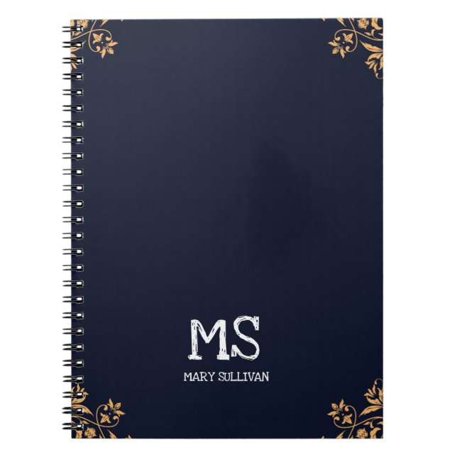 Simple Minimalist Dark Notebook (Front)