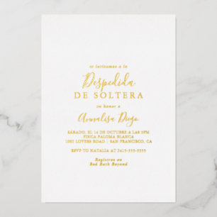Simple Minimalist Despedida de Soltera Gold  